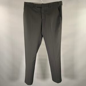 MAISON MARTIN MARGIELA Size 36 Black Heather Wool Straight Dress Pants